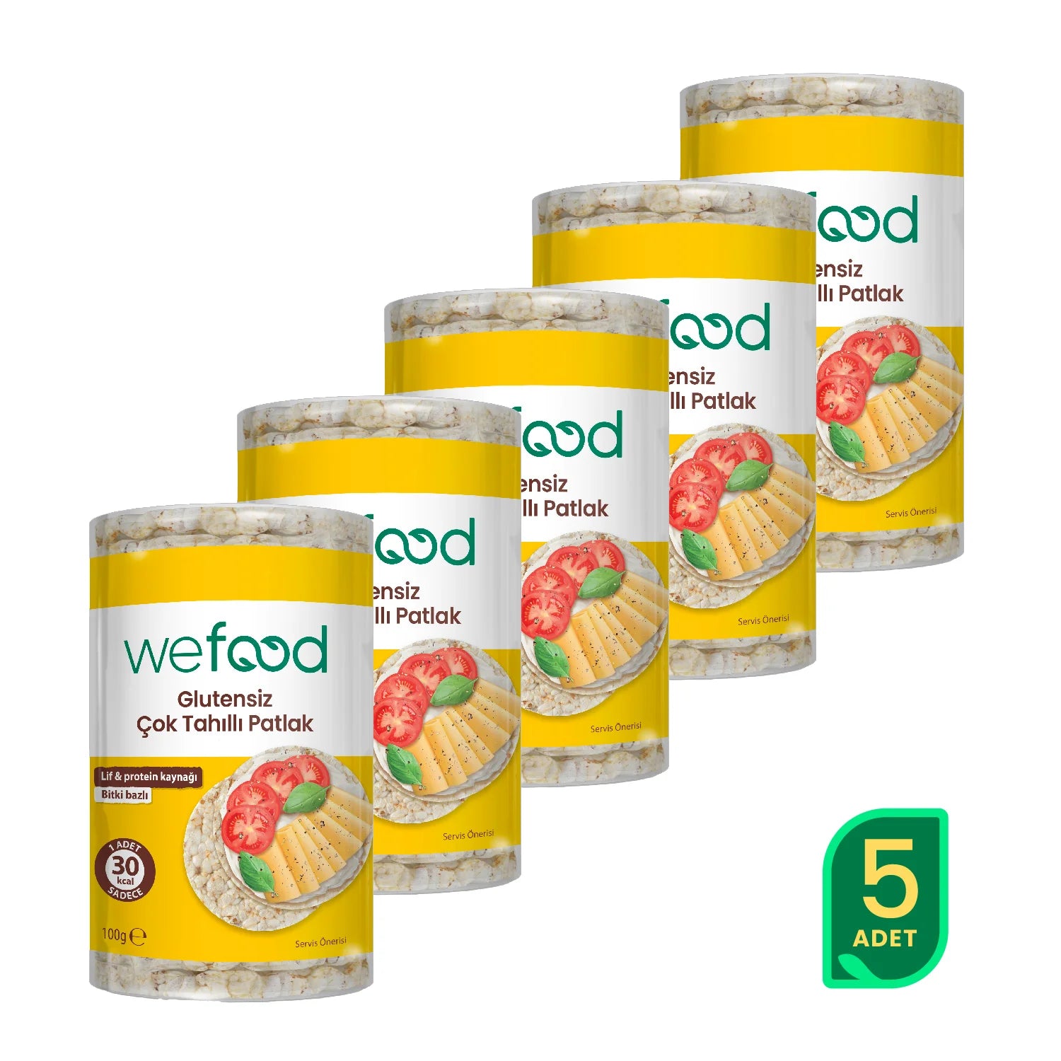 Wefood Çok Tahıllı Patlak 100 gr 5'li